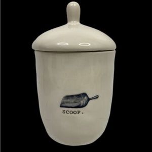 Rae Dunn Scoop Sugar Bowl Canister with Lid Ceramic